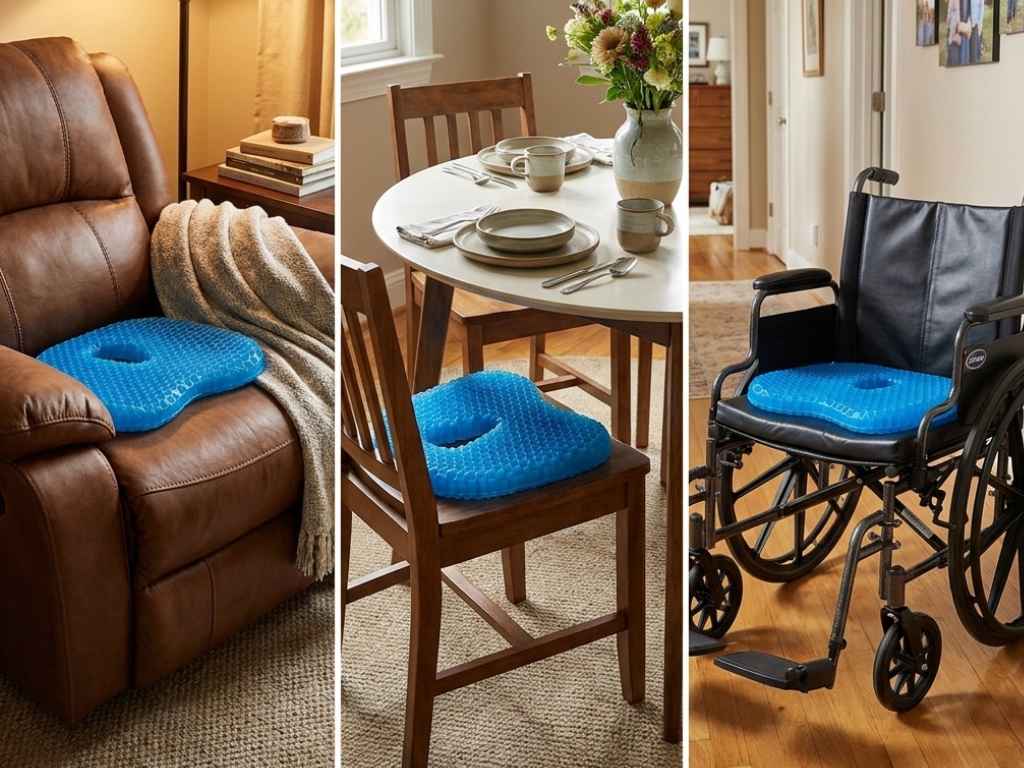 AeroCore cushion being moved from recliner to wheelchair